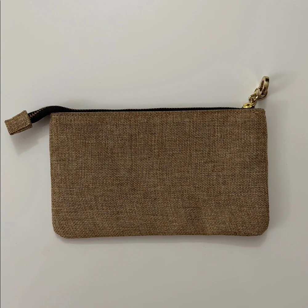 Apple & Bee for Neiman Marcus Pouch Brown Pouch with Gold Zipper